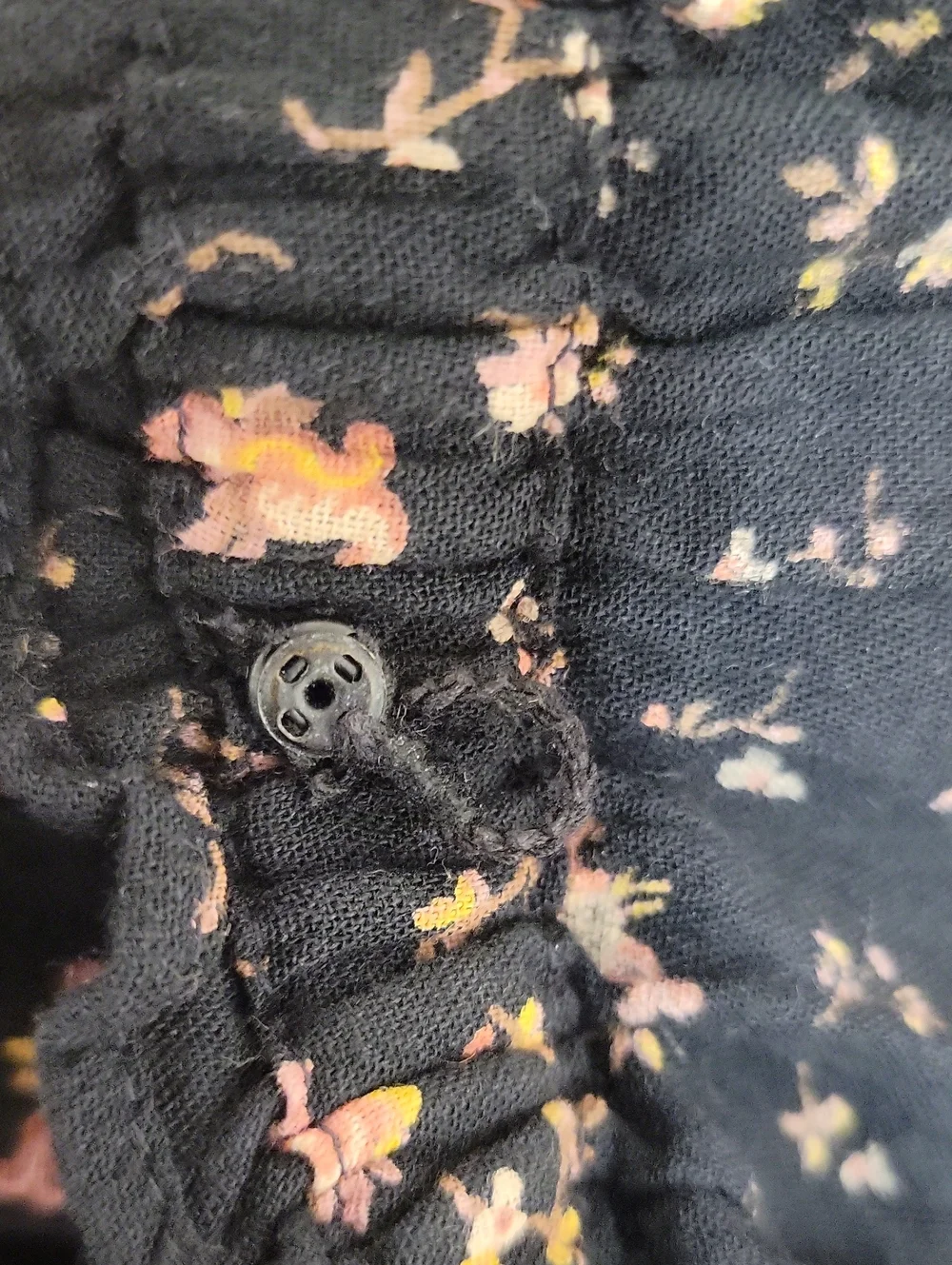 Madewell Georgette Lucie Floral Smocked Square-Neck Blouse Sz 4. Bubble Sleeve